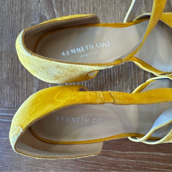 Mustard yellow suede Kenneth Cole NY heels 8.5M - Picture 7 of 11